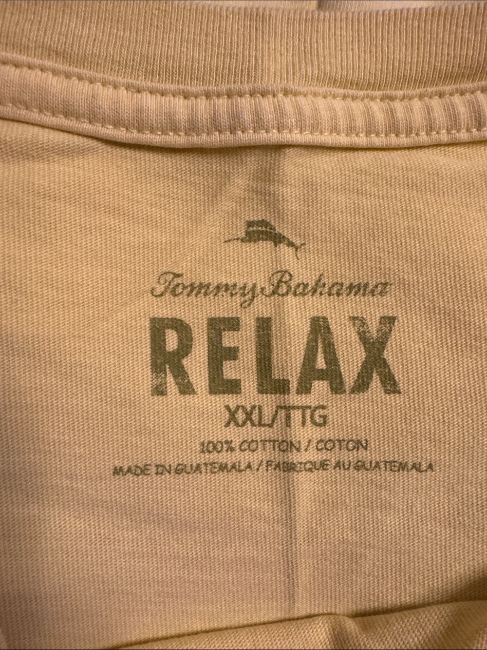 Tommy Bahama yellow tee with "Golf Tips" design - Picture 5 of 5